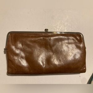 Hobo Brown Leather Clutch